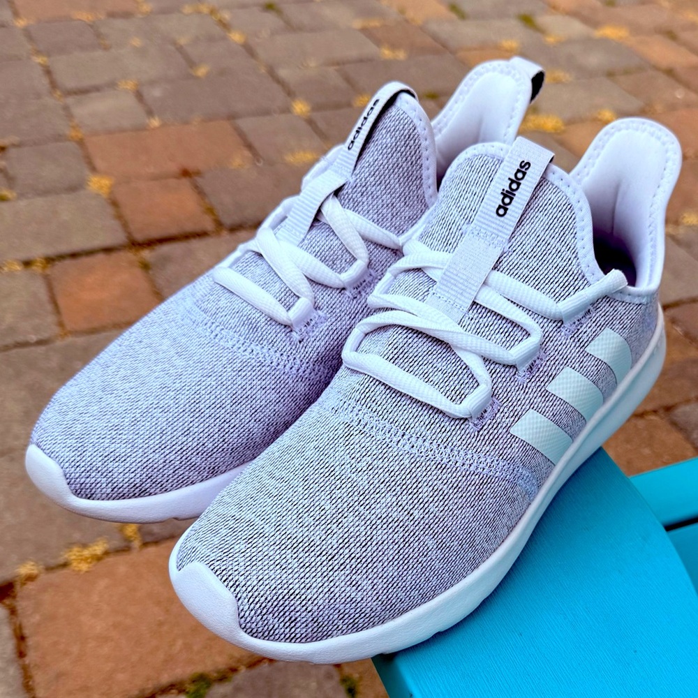 Adidas Cloudfoam Pure 2.0 Shoes | Cloud White/Core Black Women's Sneakers Sz 10 - Picture 2 of 9